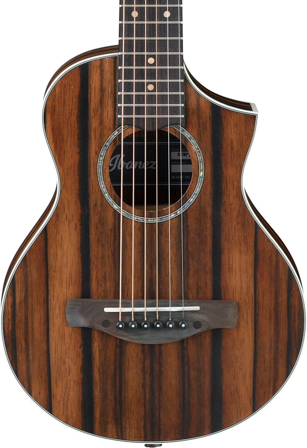 Ibanez (Mini Guitar) EWP13DBO Piccolo Acoustic Guitar (Macassar) - No Case