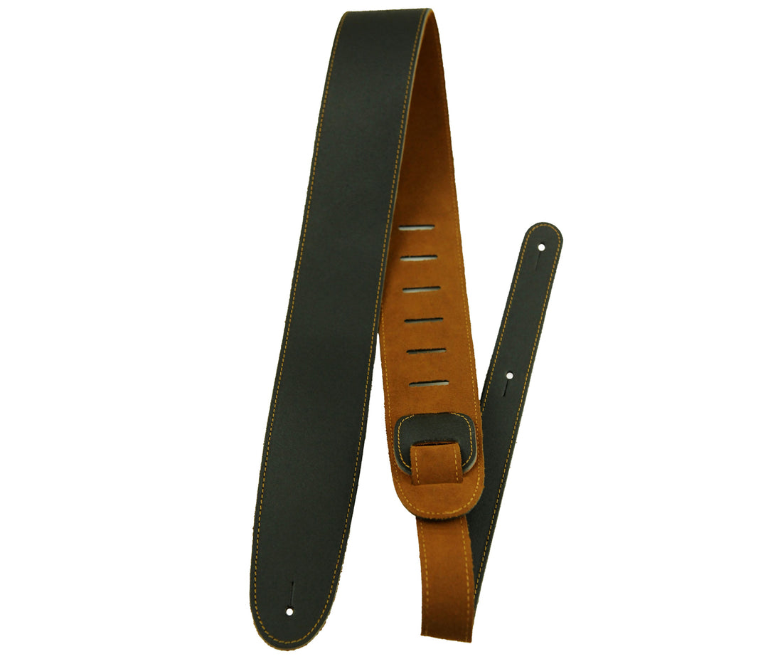 Perri P25BL-6626 2.5-Inch Black Strap with Suede Backing