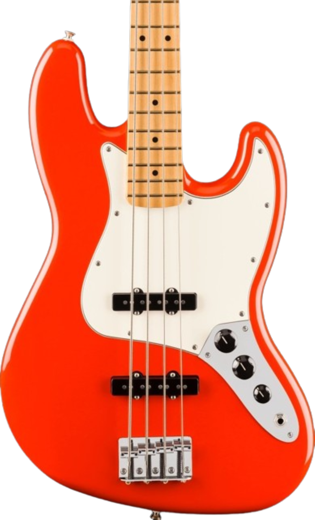 Fender Player II Jazz Electric Bass Guitar - Coral Red With Maple Fingerboard