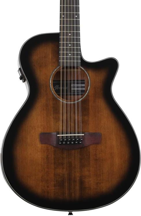 Ibanez AEG5012DVH Acoustic-Electric 12-String Guitar No Case (Dark Violin Sunburst) 5