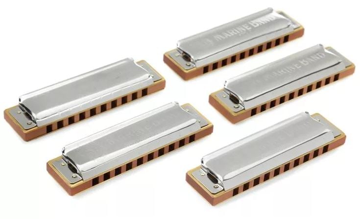 Hohner MBC Marine Band 5-pack [Includes C-7 Case and Keys of G,C,A,D,E]