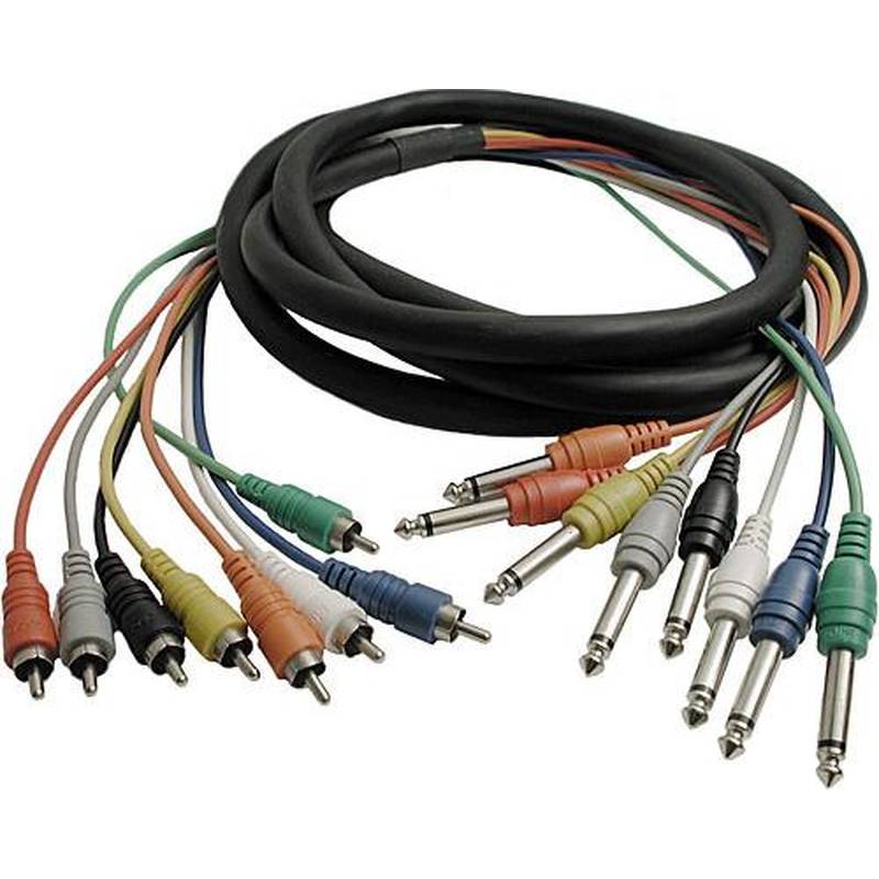 Hosa CPR804 RCA (Male) - RCA (Male Mono) 8 Channel Snake