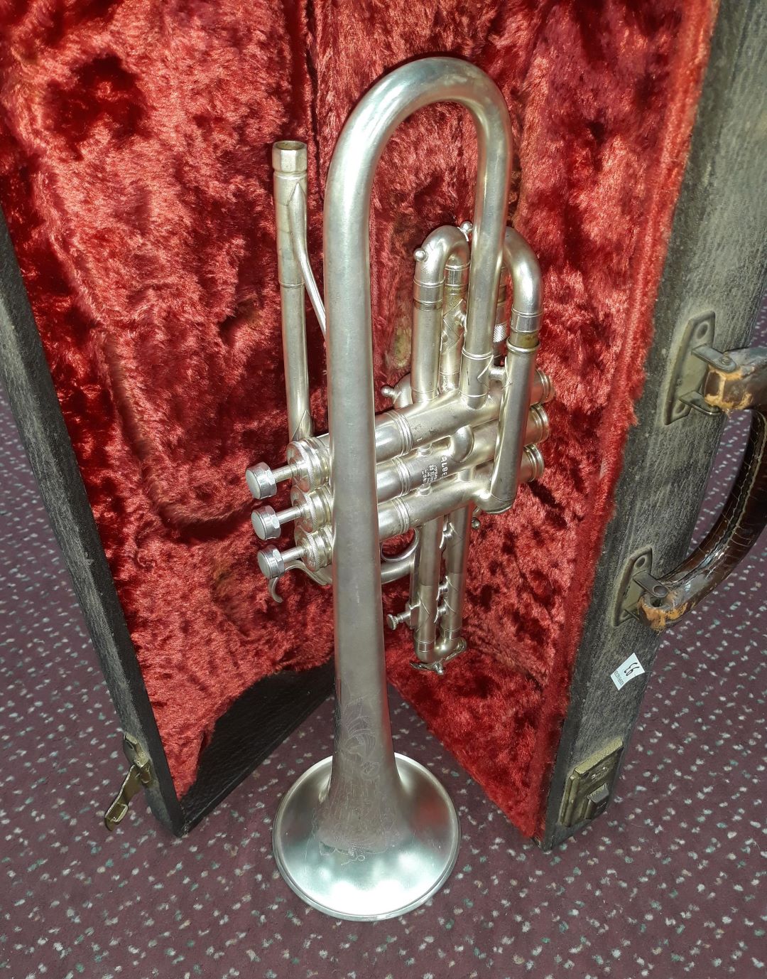 Used H.N. White 'King' Master Model Bb Cornet - Matte Silver-Plate