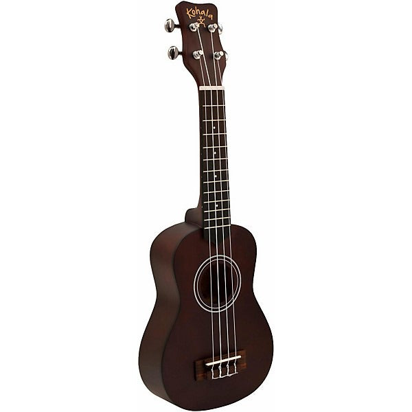 Kohala KPP-S Soprano Ukulele Pack, Includes Padded Gig Bag and Clip-on Tuner Package - Brown