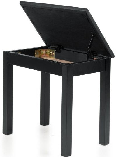 Gator Deluxe Wooden Piano Bench With Storage Compartment - Black