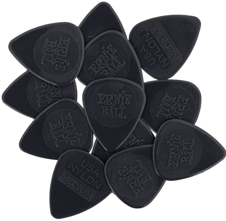 Ernie Ball .97mm Nylon Guitar Picks - Black (12 Pack)