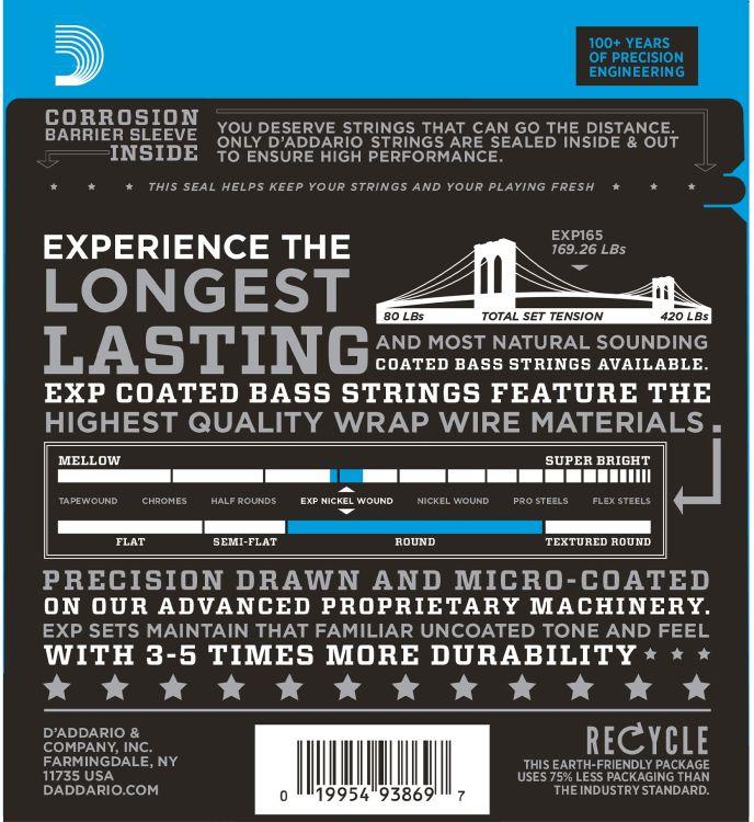D'Addario EXP165 Bass Set 45-105