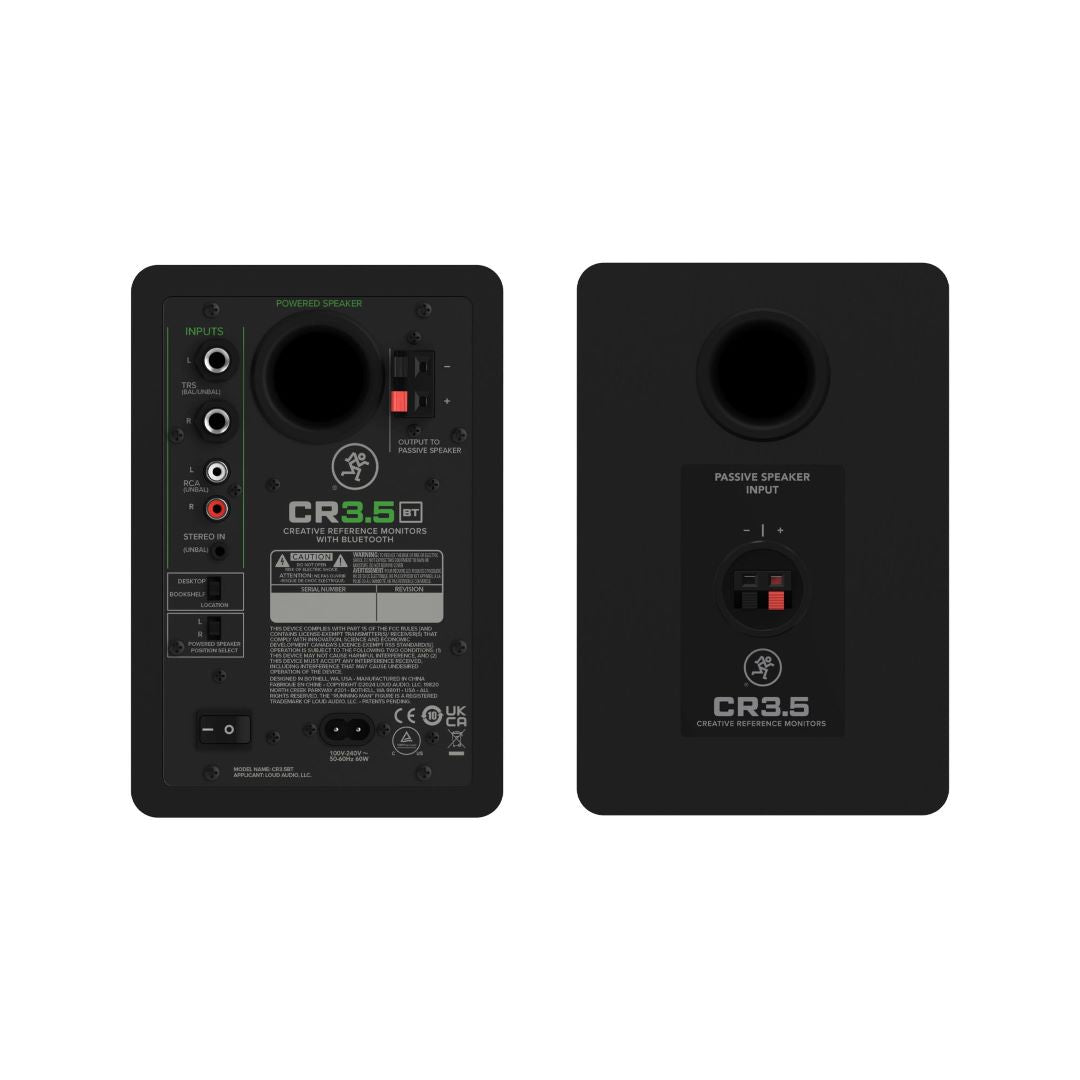 Mackie CR3.5BT 'Gen 3' Powered Studio Monitors With Tone Control and Bluetooth - (Pair) 2