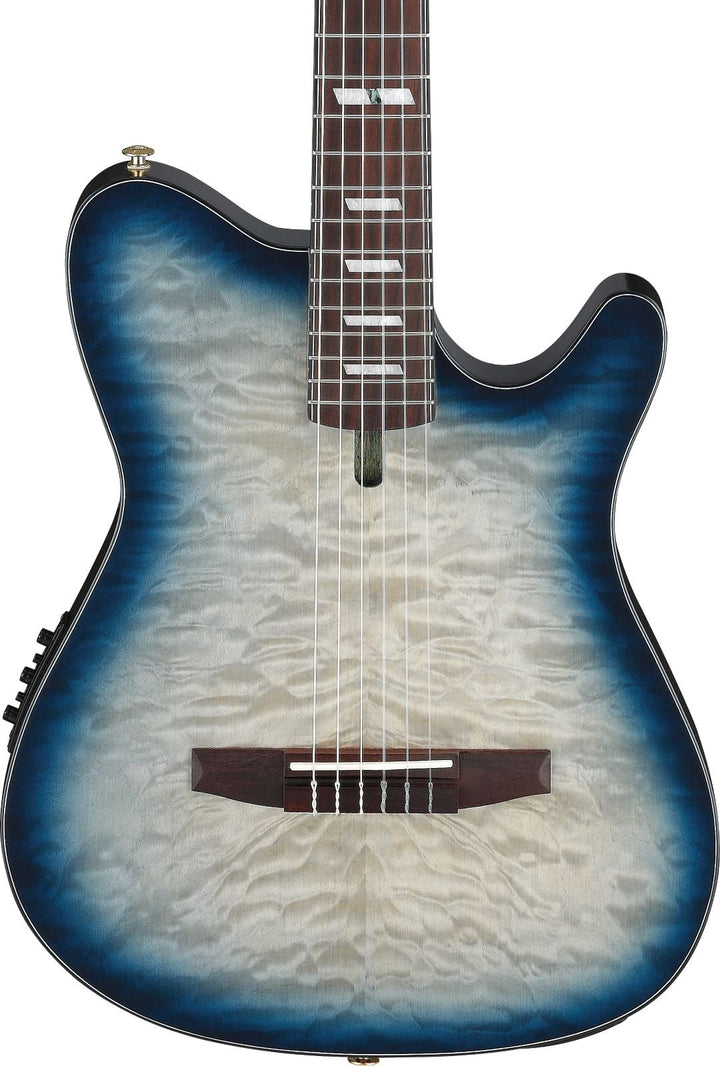 Ibanez FRH20QMNCTL Acoustic Electric Guitar - Cosmic Blue Sunburst Low Gloss