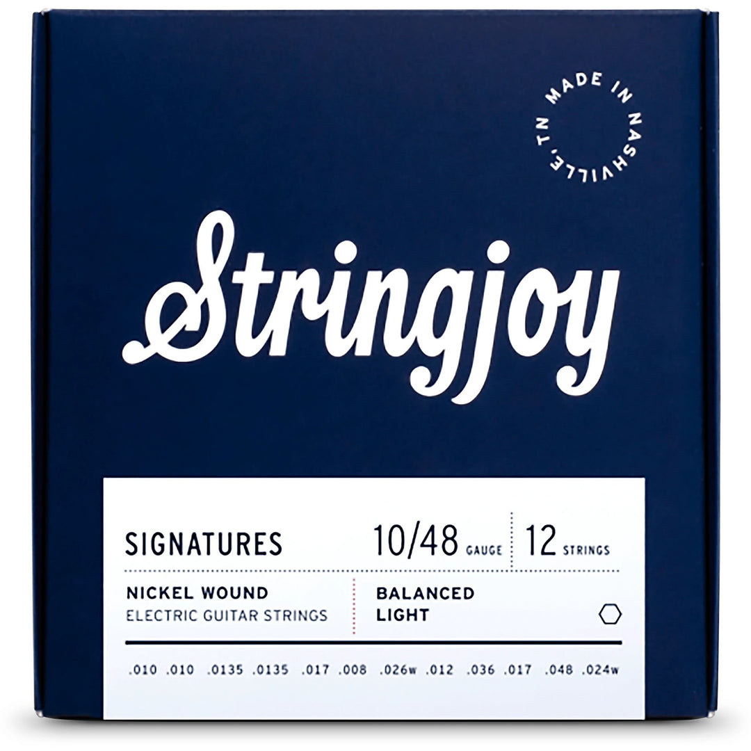 Stringjoy Signatures 12-String Balanced (10-48) Nickel Wound Electric Guitar Strings - Light