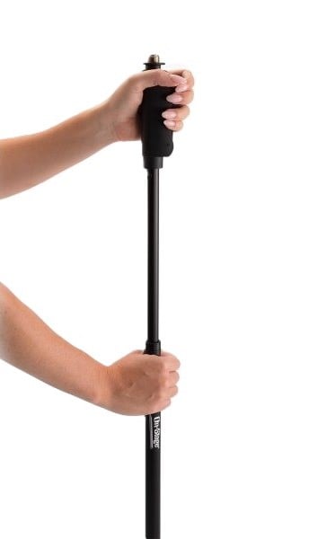 OnStage MS9510 One-Handed Round Base Microphone Stand - Black 2