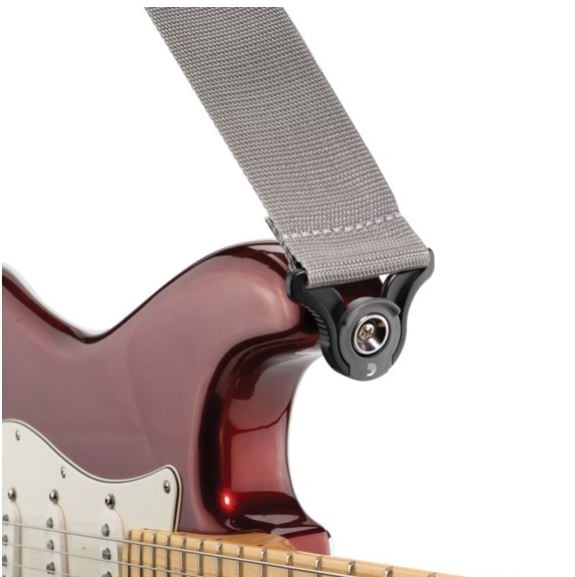 D'Addario PWSAL405 Poly Pro Auto Lock Strap (Silver)