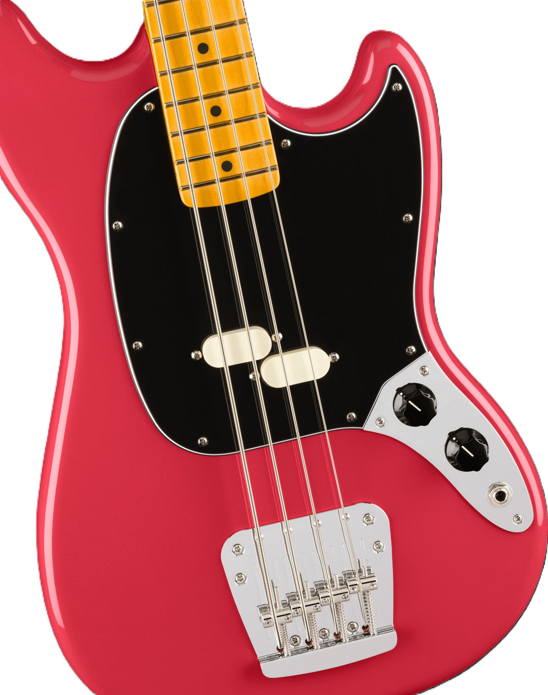 Fender American Professional Classic Mustang Bass Guitar - Faded Dakota Red 7