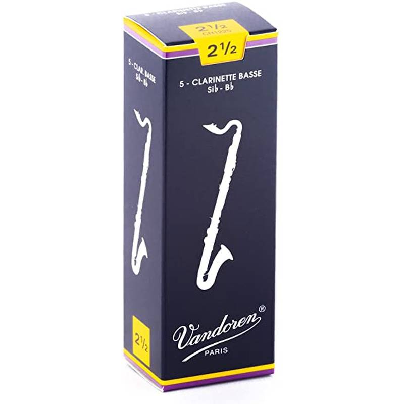 Vandoren CR1225 2.5 Bass Clarinet Reeds (5 box)