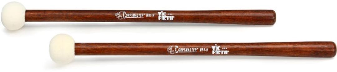 Vic Firth Corpsmaster Bass Drum Mallets - Small Head (Hard)