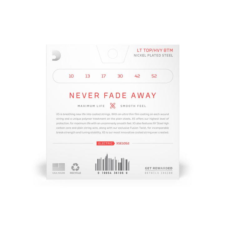 D'Addario XSE1052 XS Coated Light Top / Heavy Bottom [10-52]