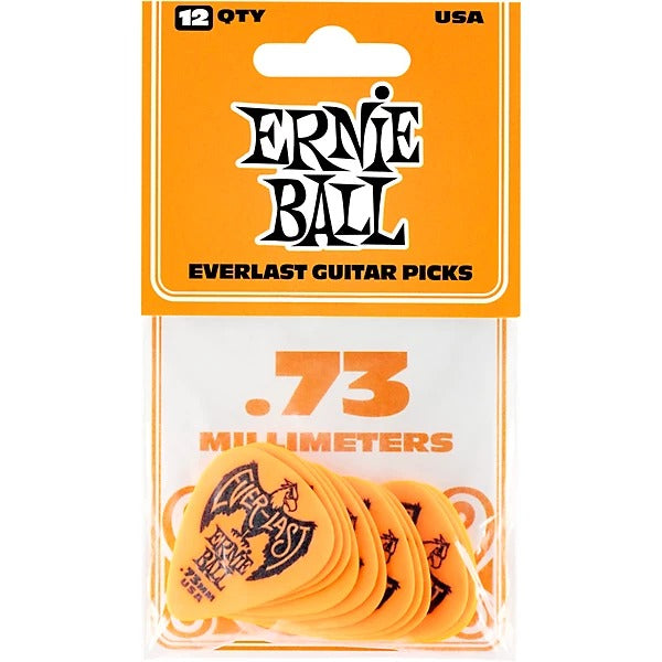 Ernie Ball .73mm Everlast Delrin Guitar Picks - Orange (12 Pack) 3