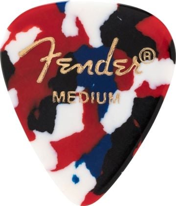 Fender Classic Celluloid Medium Guitar Picks - Confetti (12 Pack)