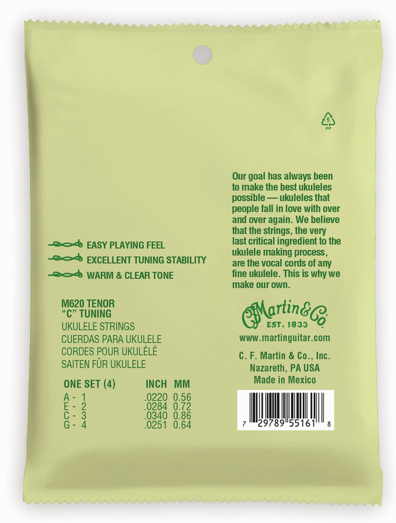 Martin M620 Tenor Ukulele String Set