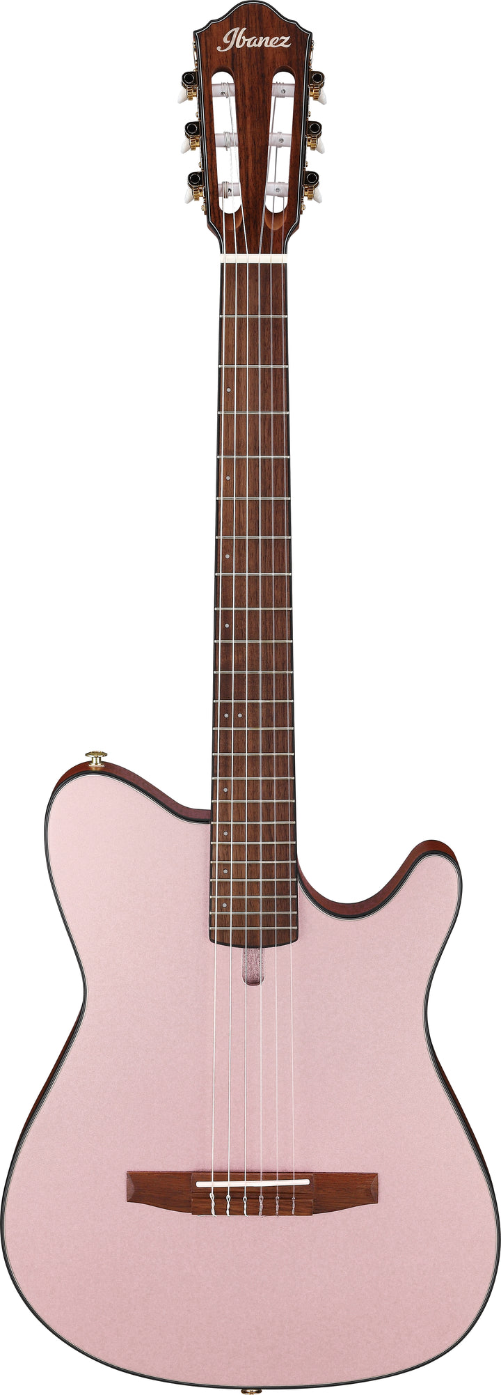 Ibanez FRH10NRGF Nylon String Acoustic Electric Guitar - Rose Gold Metallic Flat 9