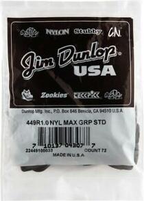 Dunlop 449P.60 Nylon Max Grip .60mm Picks (12 Pack)