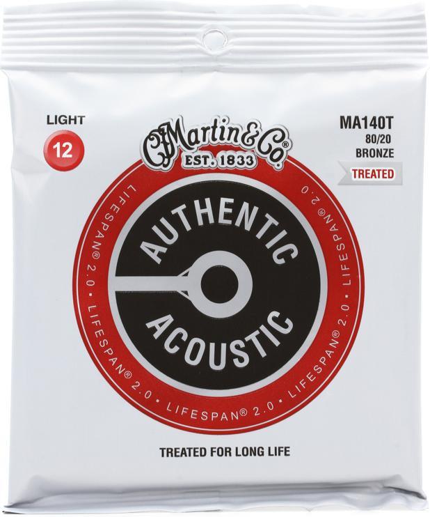 Martin MA140T 80/20 Bronze A Acoustic Guitar Strings (12-54)
