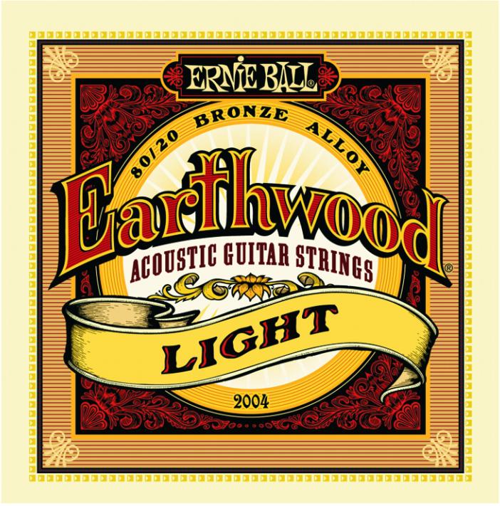 Ernie Ball 2004 Earthwood 80/20 Bronze Light Acoustic Guitar Strings