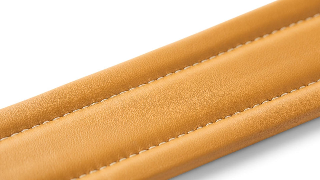 Taylor Ascension 3\" Cordovan Leather Guitar Strap - Black/Butterscotch 3