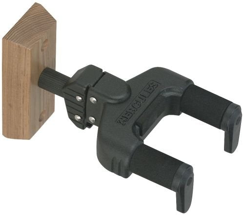 Hercules GSP38WB Wood Base Wall Mount Guitar Hanger with Auto Grip System