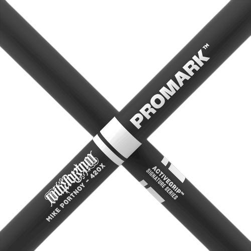 Promark Mike Portnoy ActiveGrip 420X Hickory Drumsticks - Wood Tip 3