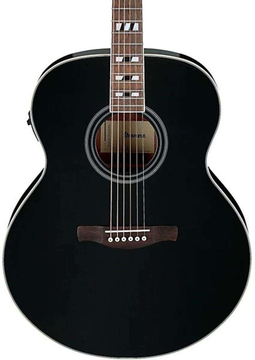 Ibanez AJ70M1EBK Jumbo Acoustic Electric Guitar - Black High Gloss
