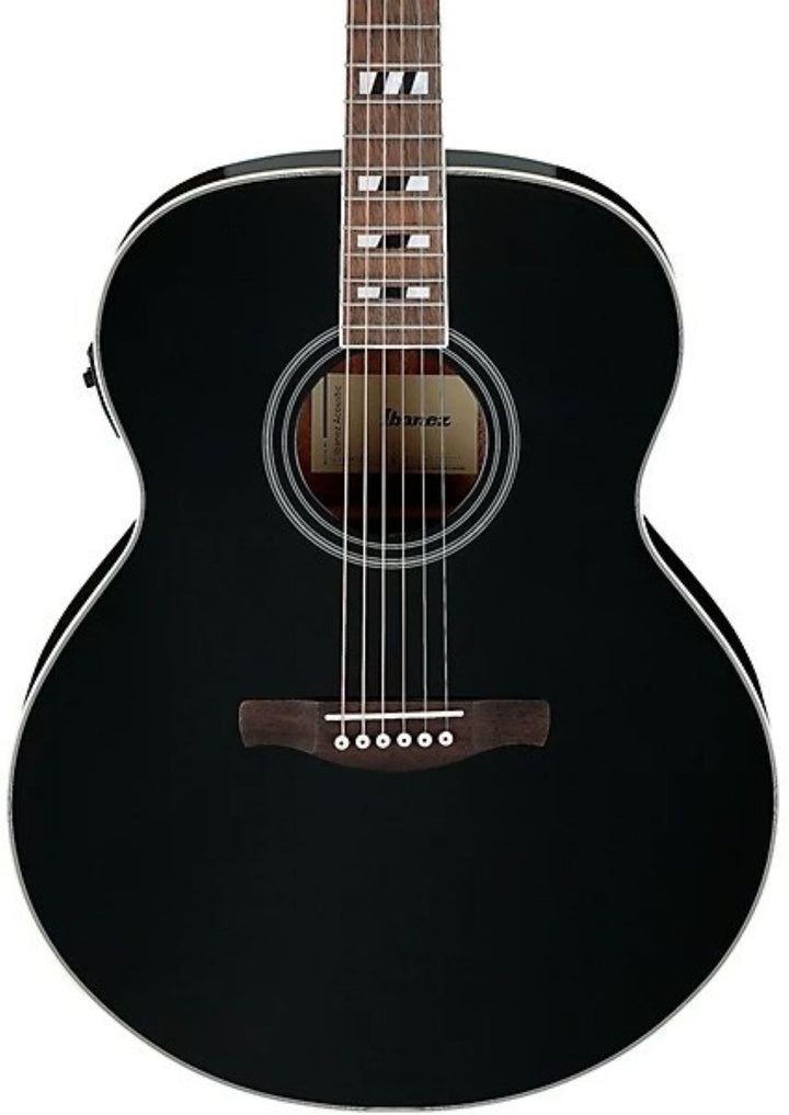 Ibanez AJ70M1EBK Jumbo Acoustic Electric Guitar - Black High Gloss