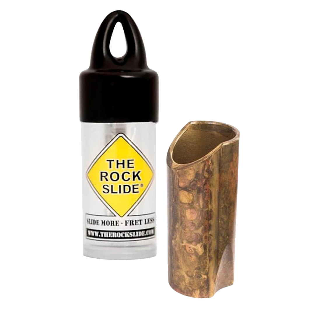 The Rock Slide Aged Brass Guitar Slide - Extra Large