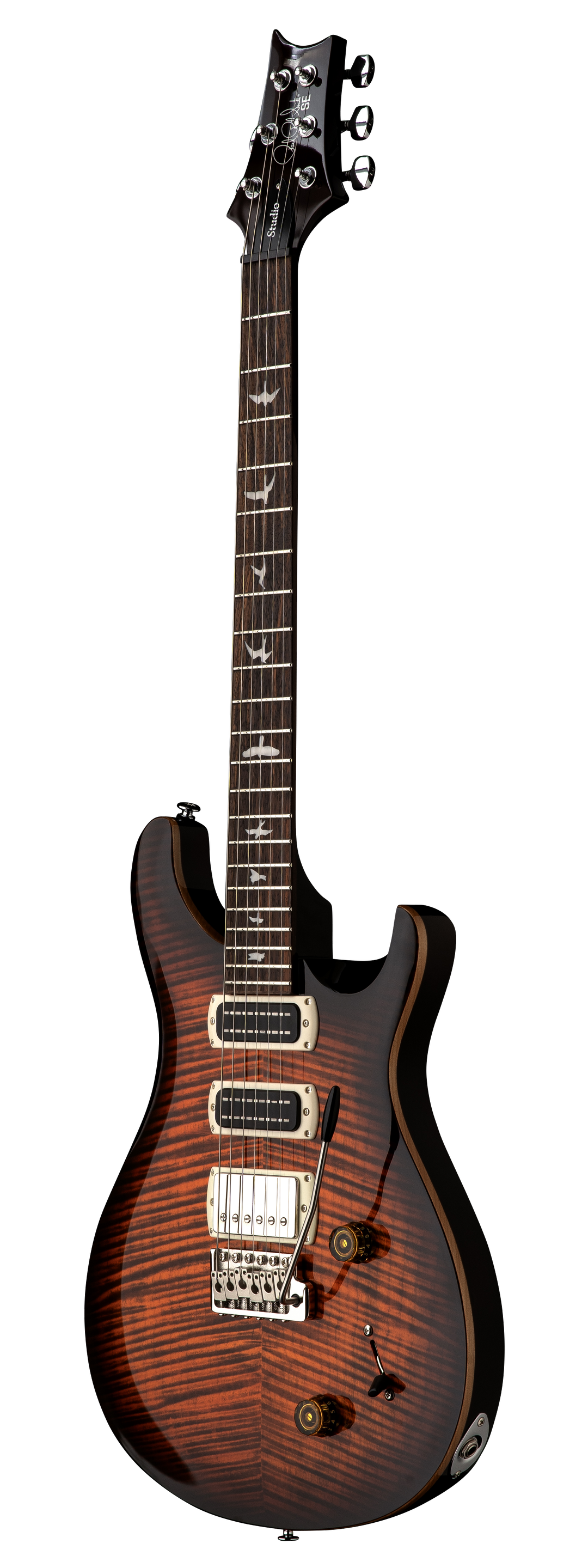 PRS SE Studio Electric Guitar - Orange Tiger Smokeburst 6