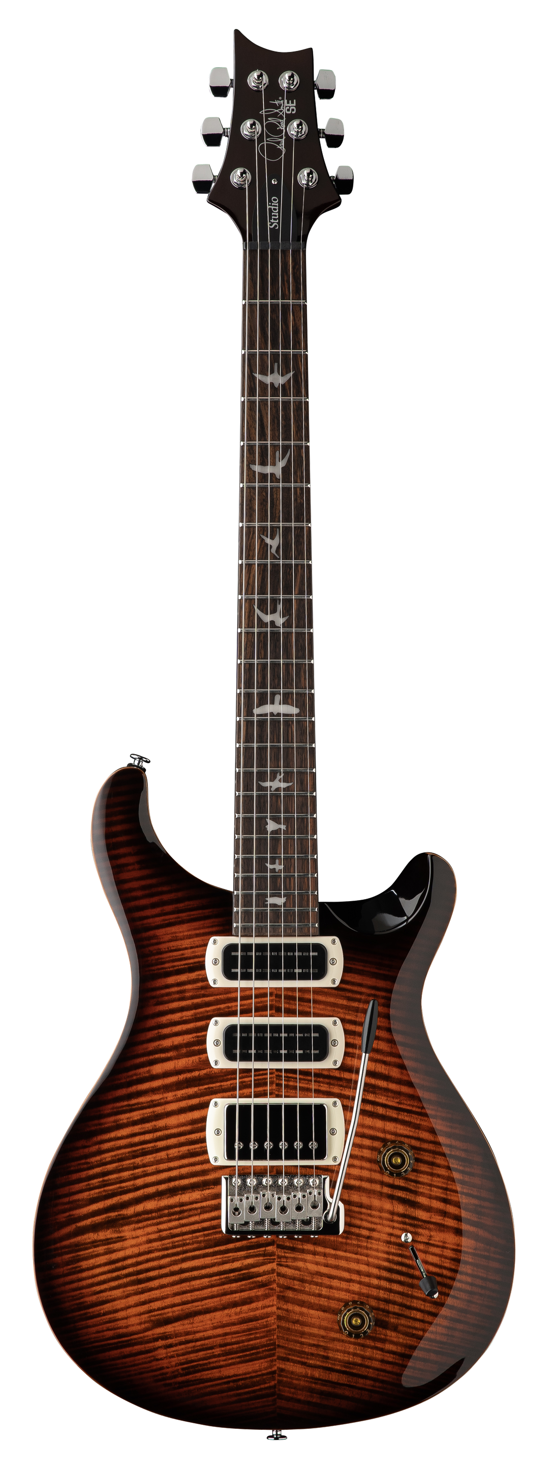 PRS SE Studio Electric Guitar - Orange Tiger Smokeburst 7