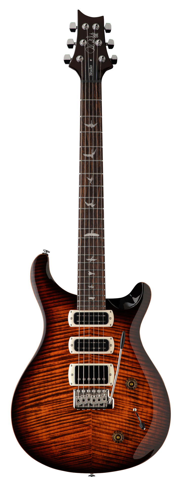 PRS SE Studio Electric Guitar - Orange Tiger Smokeburst 7