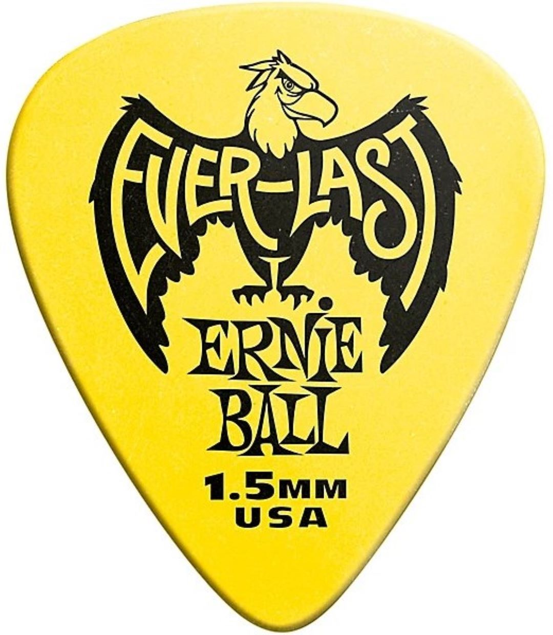 Ernie Ball 1.5mm Everlast Delrin Guitar Picks - Yellow (12 Pack)
