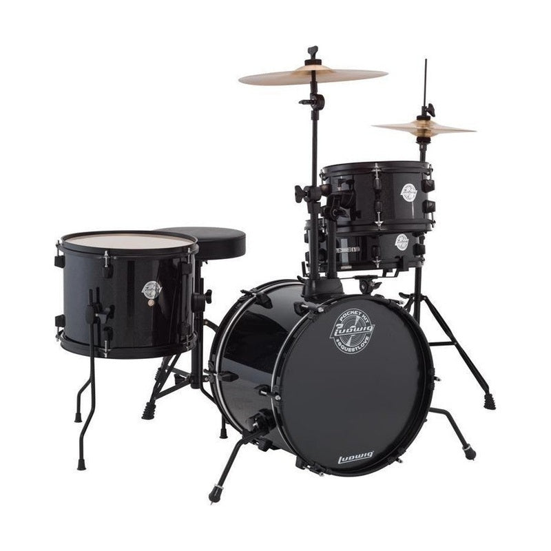 Ludwig 'Questlove' Pocket Kit Complete Drum Set - Black Sparkle