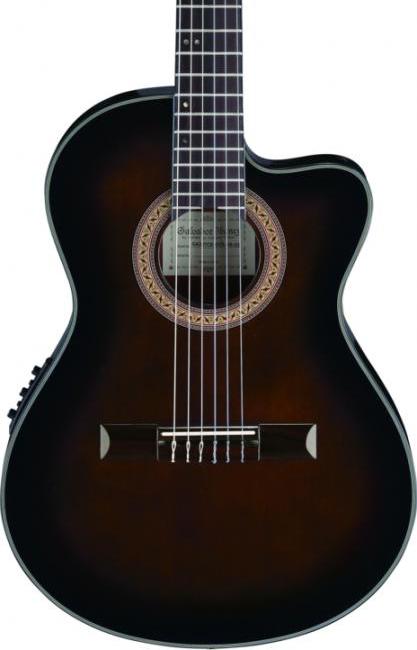 Ibanez GA35TCEDVS Classical Thinline Acoustic-Electric Guitar (Dark Violin Sunburst)