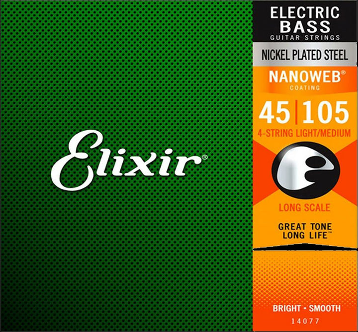 Elixir NANOWEB Medium/Long Scale Bass Strings (.44-.105)