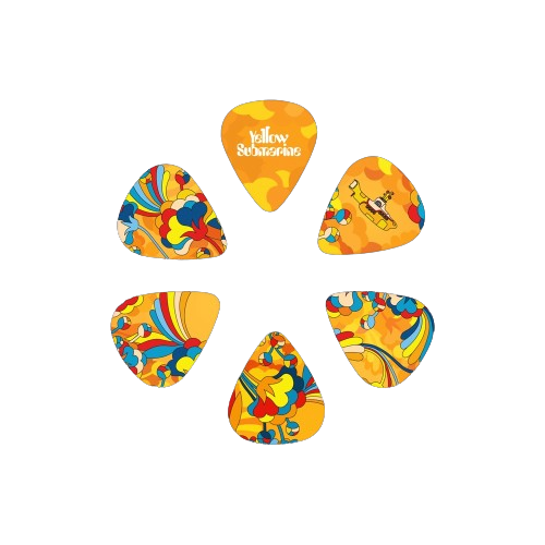 D'Addario The Beatles Yellow Submarine 55th Anniversary .70mm Guitar Picks - Primrose Prairie (15 Pack Tin)