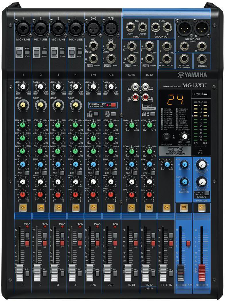 Yamaha MG12XU 12 Channel Mixer - With FX and USB