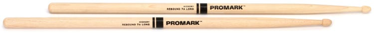 Promark Rebound 7A Long Hickory Drumsticks - Wood Tip