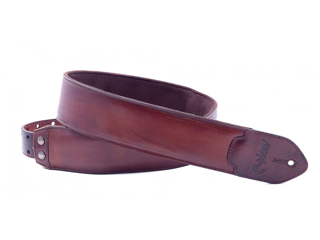 RightOn! Leathercraft Vintage Brown Guitar Strap