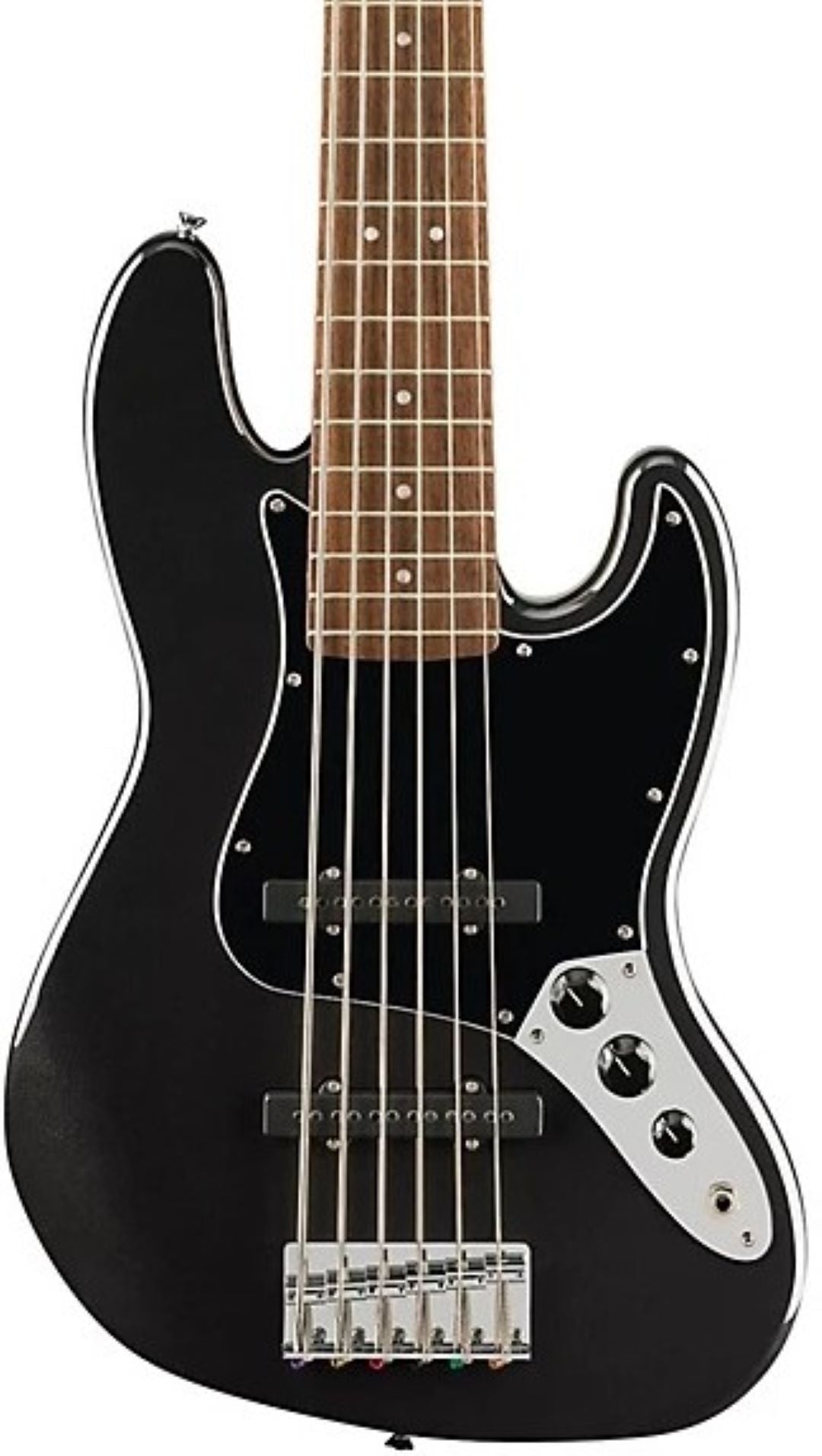 Squier Affinity Series Jazz Bass VI Electric Bass Guitar - Black Metallic