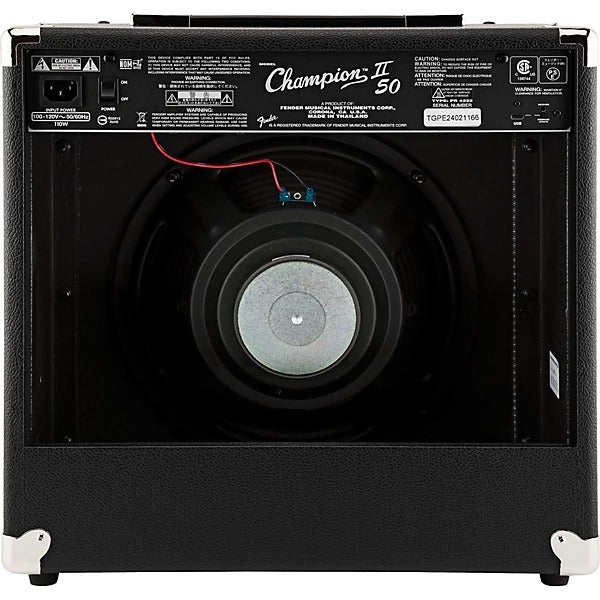 Fender Champion II 50 Combo Guitar Amplifier - Black