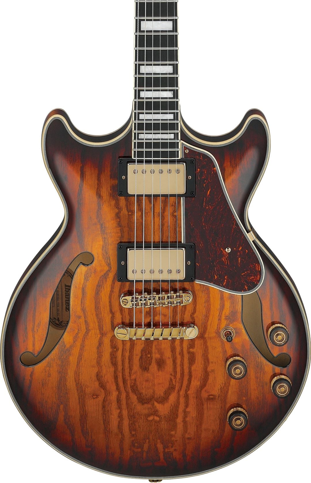 Ibanez AM93QAJBB Artcore Expressionist Hollow-Body Electric Guitar - Vintage Violin High Gloss