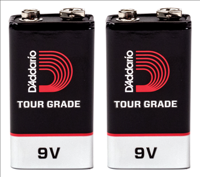 D'Addario 9 Volt Battery Tour Grade (2 Pack)