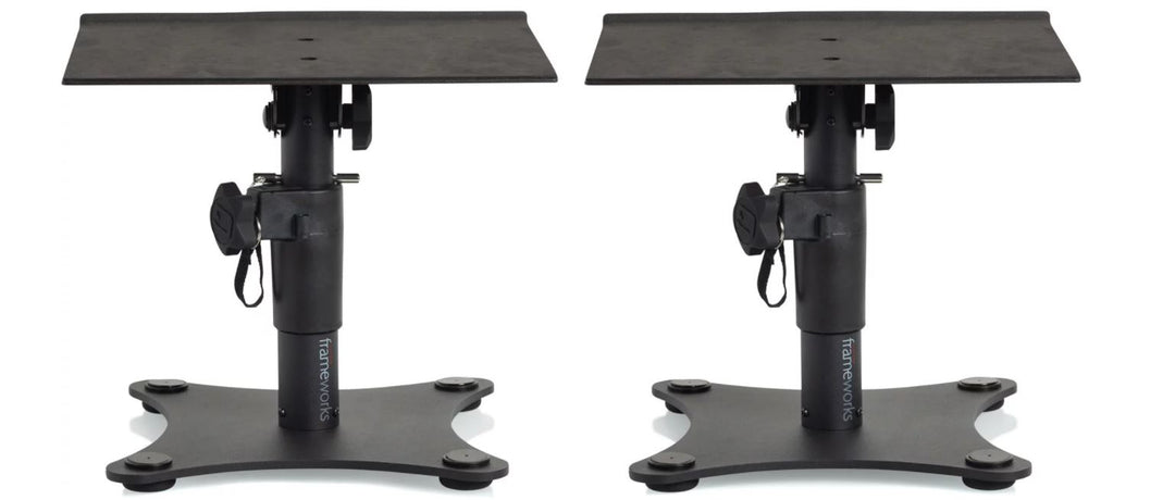 Gator Frameworks GFWSPKSTMNDSK Desktop Studio Monitor Stands Adjustable Height [pair]