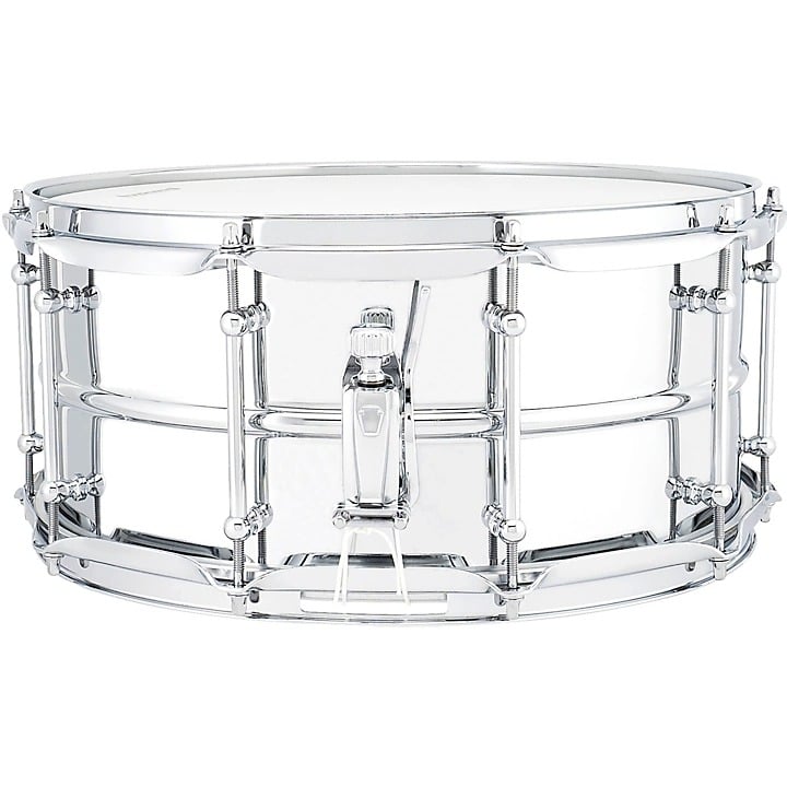 Ludwig LU6514SL Supralite Steel Snare Drum - 6.5\" x 14\" 2